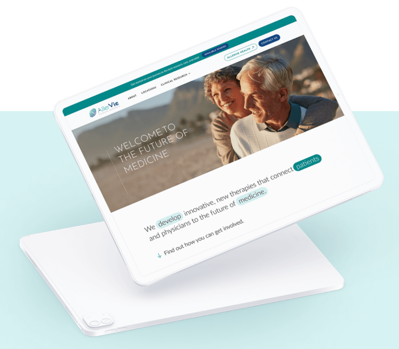 AllerVie Clinical Research - Homepage Design by Glide