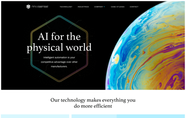 nnaisense design of the homepage by Glide