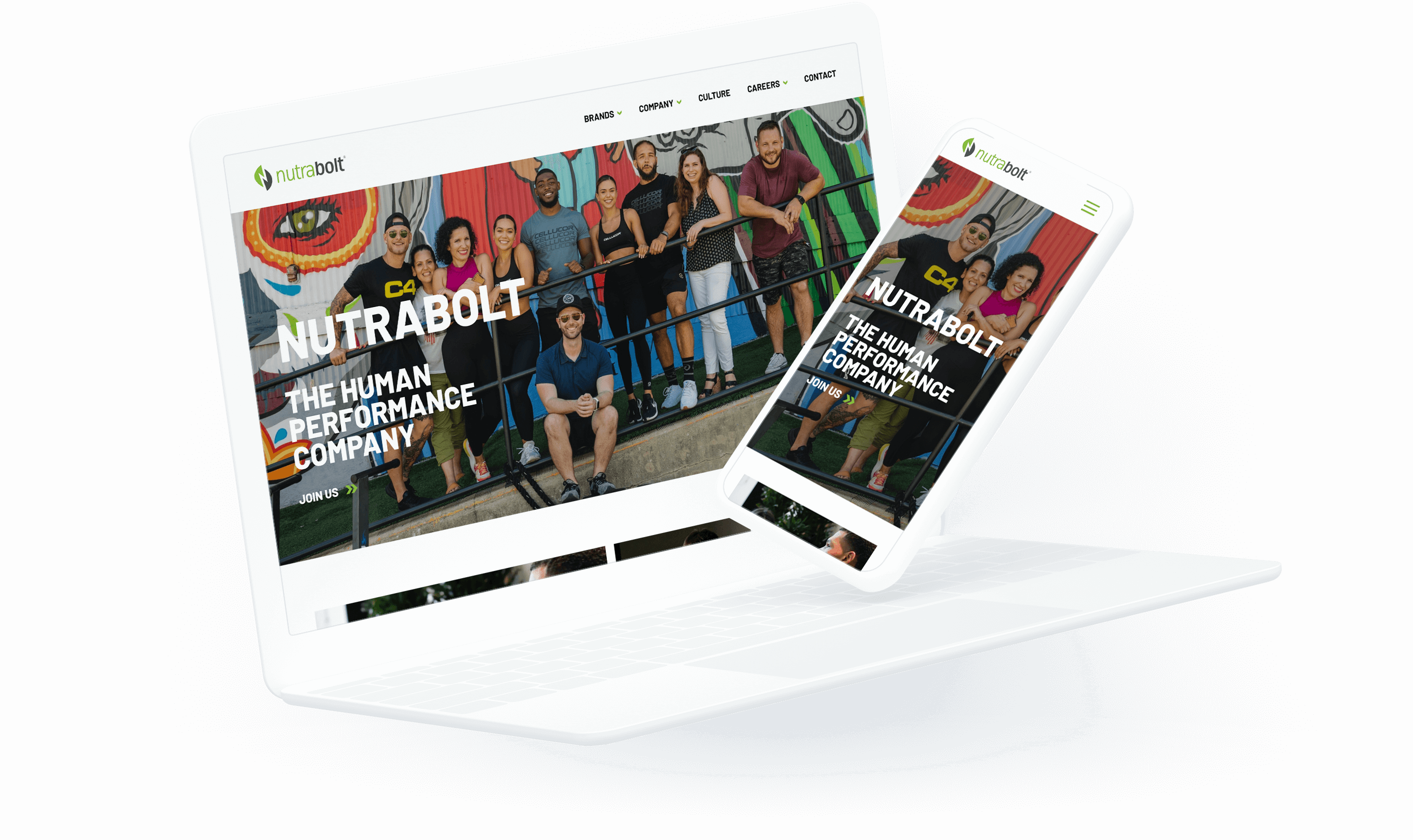 Nutrabolt Website Mockup