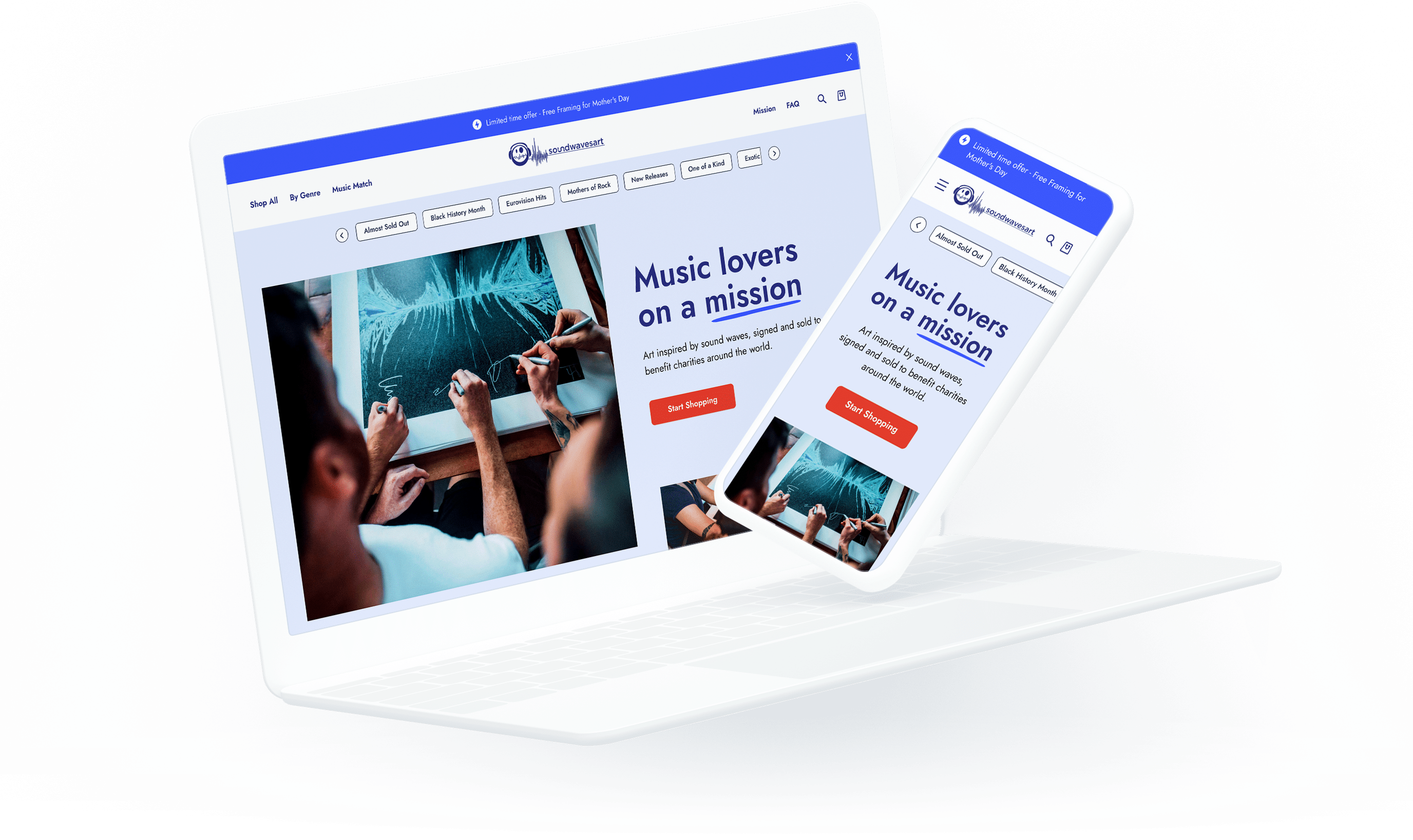 Soundwaves Art Foundation Mockup