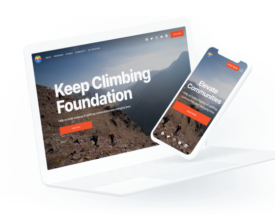 Keep Climbing Foundation Mobile & Laptop View