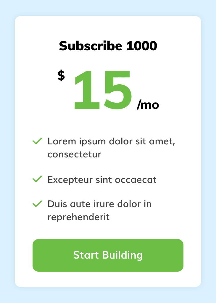 Credit Strong - Pricing View By Glide Design