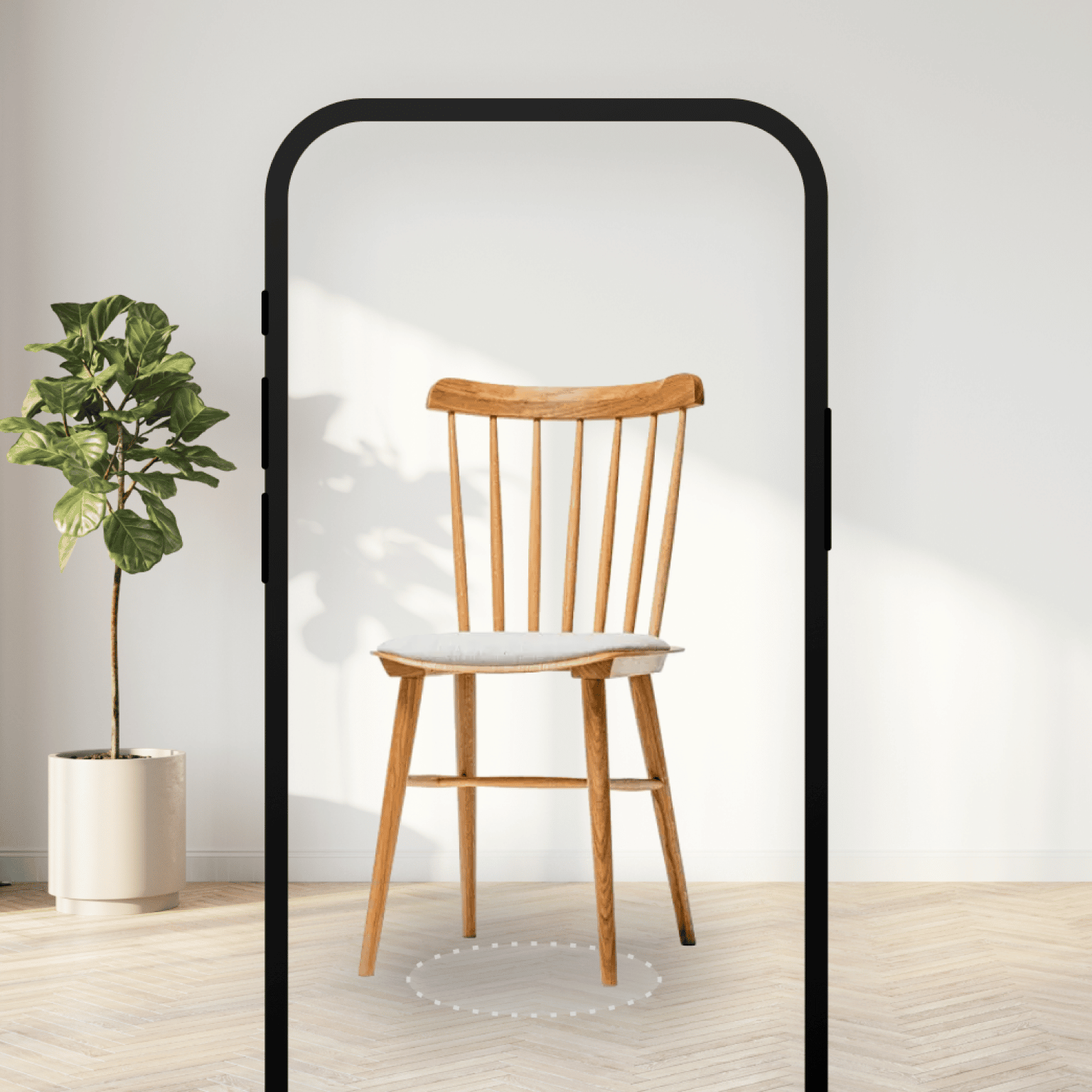 Vertebrae Chair inside of Mobile Screen