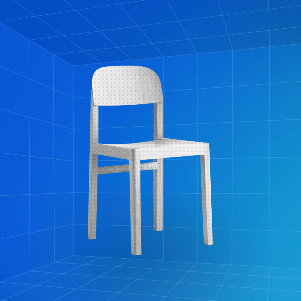 Vertebrae Chair and Blue Background