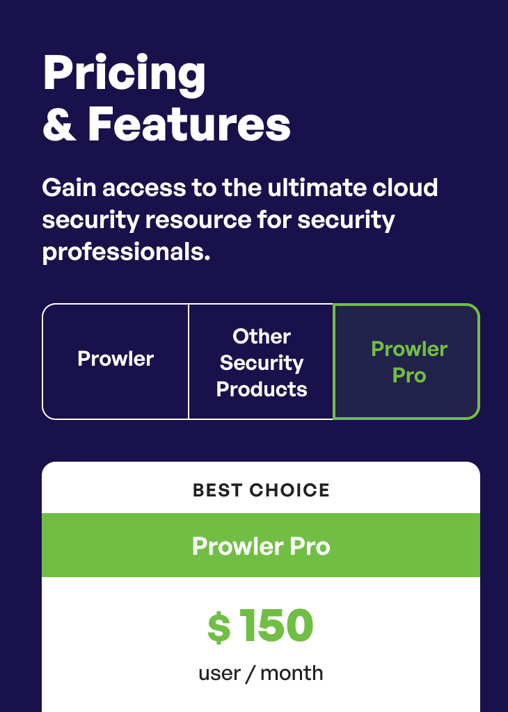 Prowler Pro Pricing Overview
