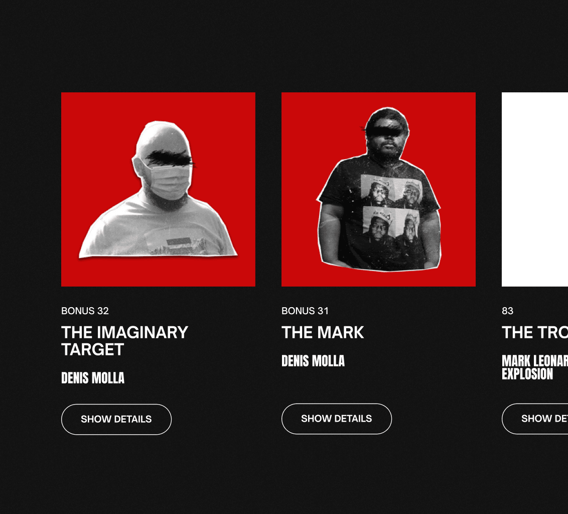 Swindled Podcast Slider Example - Desktop View