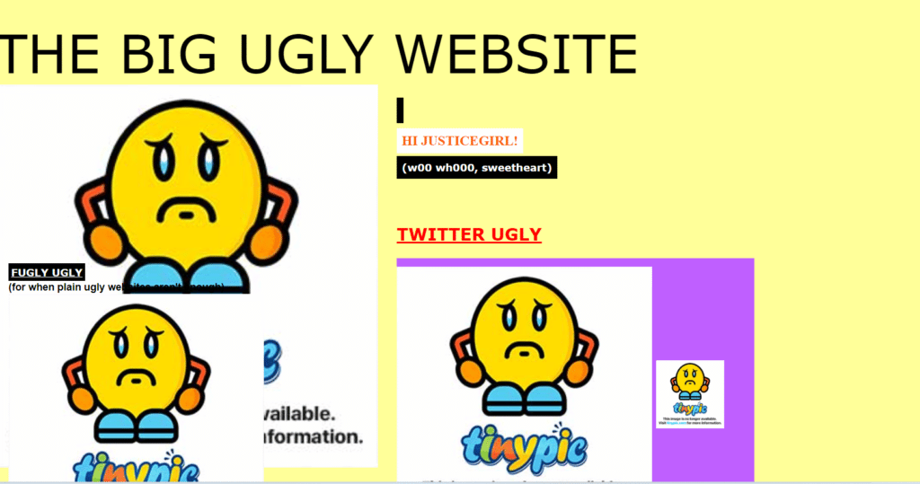 The Big Ugly Website homepage header